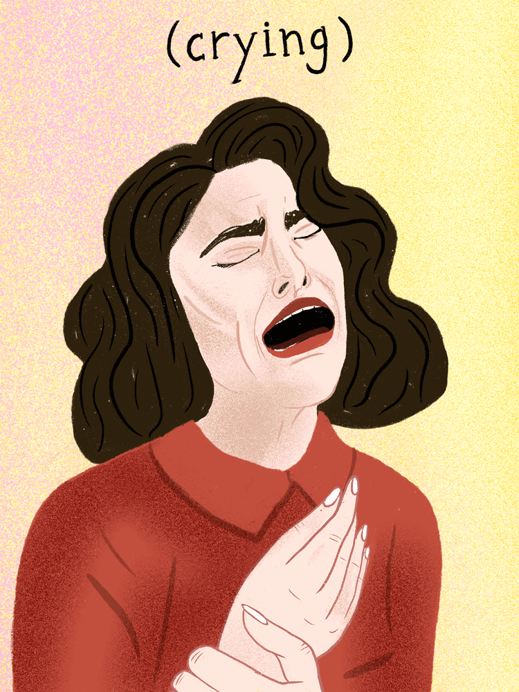 Crying Lady Illustration